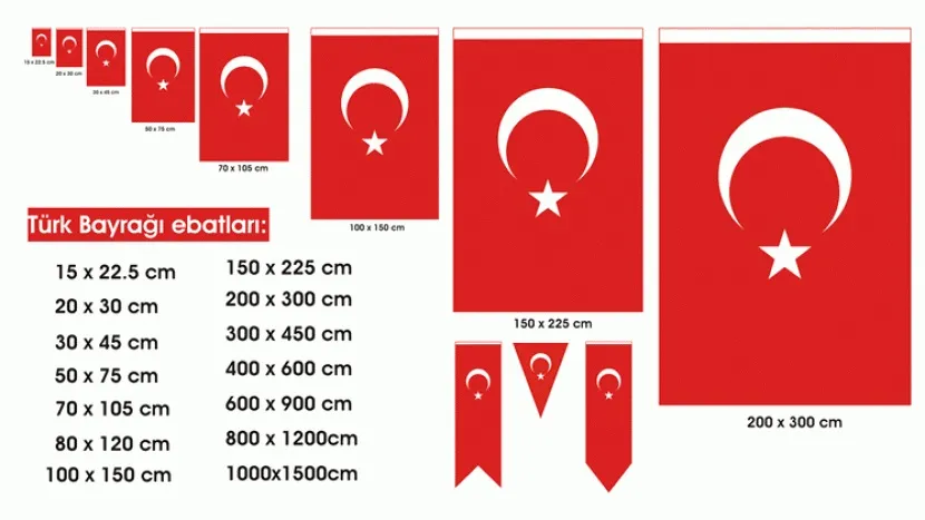 Türk Bayrağı Ölçüleri ve Fiyatları